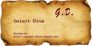 Geiszt Dina névjegykártya